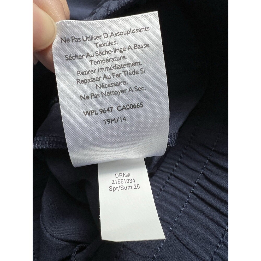 Eddie Bauer Departure Collection Wide Leg Crop Atlantic Navy NEW Sz Large - Picture 8 of 12